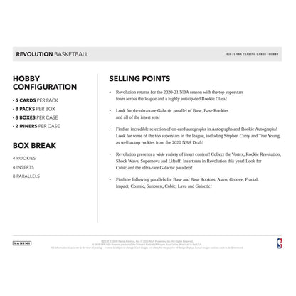 2020-21 Panini Revolution Basketball Hobby Box - King Card Canada