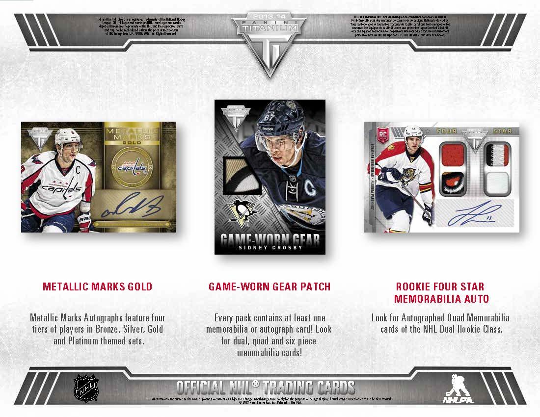 2013 - 14 Panini Titanium Hockey Hobby Box 613297781219 - King Card Canada