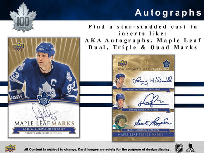 2017 Upper Deck Toronto Maple Leafs Centennial Hobby Box at King Card Canada