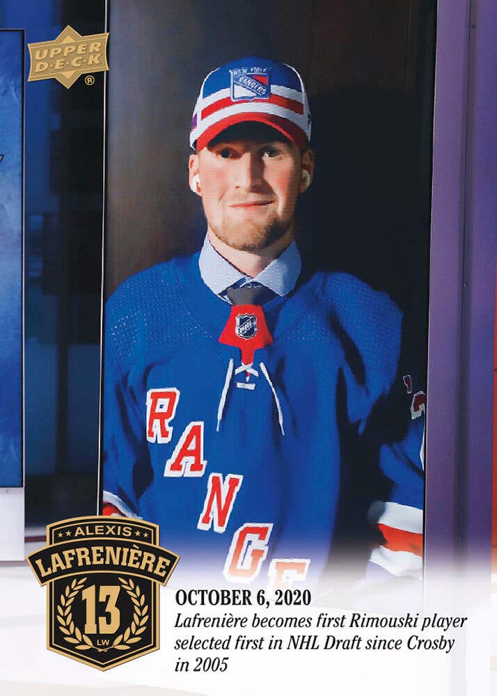 2020 - 21 Upper Deck Alexis Lafrenière Collection 053334955034 at King Card Canada