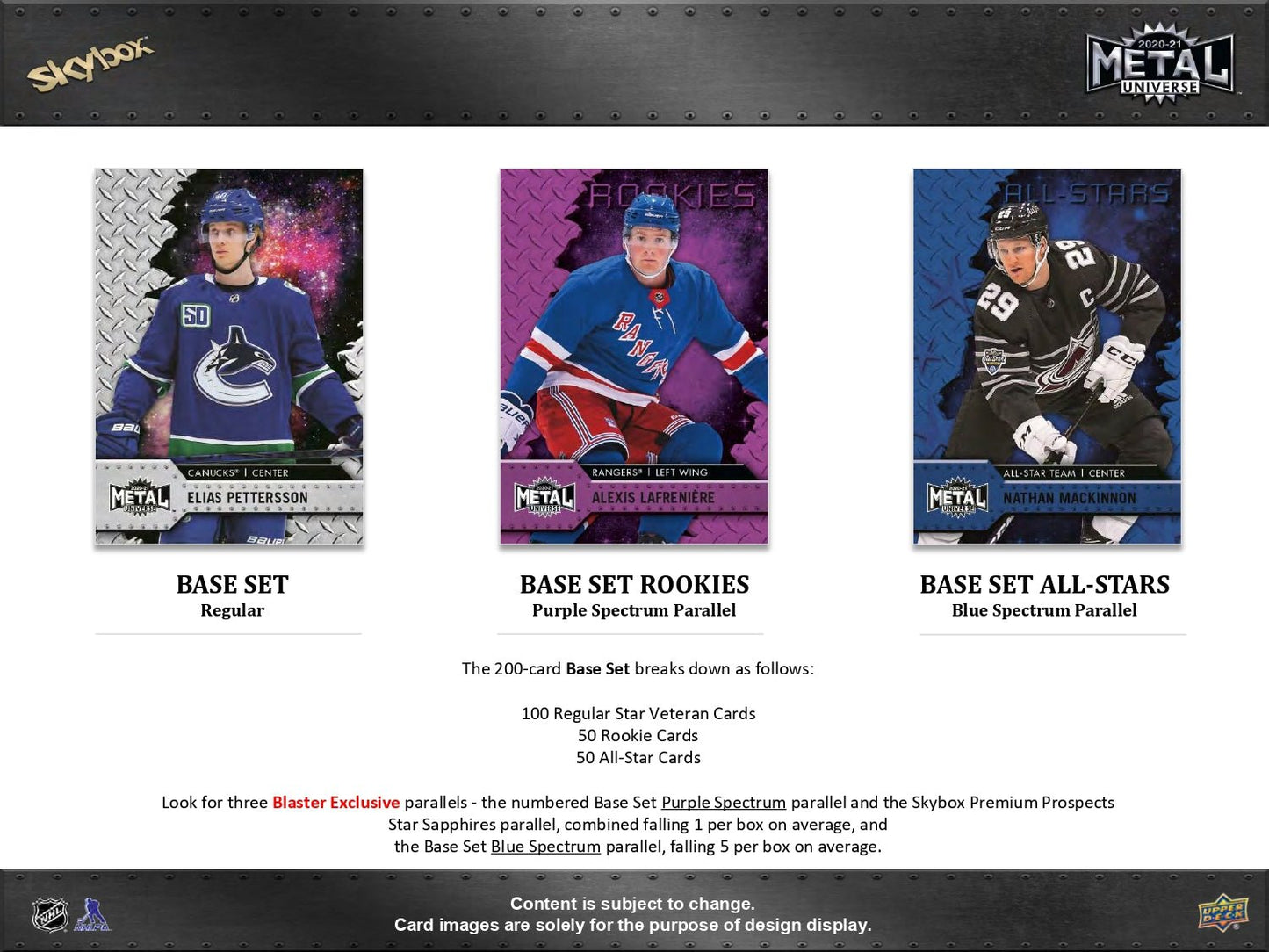 2020 - 21 Upper Deck Skybox Metal Universe Hockey Blaster Box 053334958011 at King Card Canada