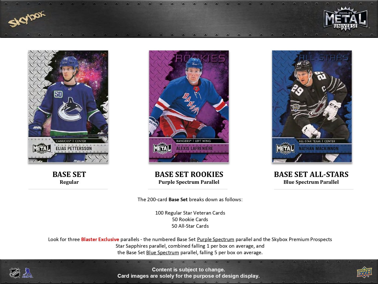 2020 - 21 Upper Deck Skybox Metal Universe Hockey Blaster Box 053334958011 at King Card Canada