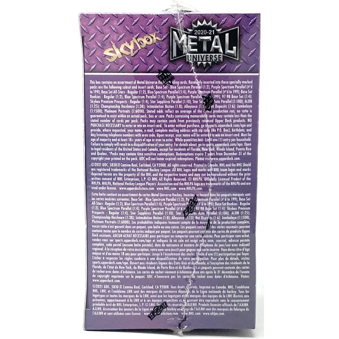 2020 - 21 Upper Deck Skybox Metal Universe Hockey Blaster Box 053334958011 at King Card Canada