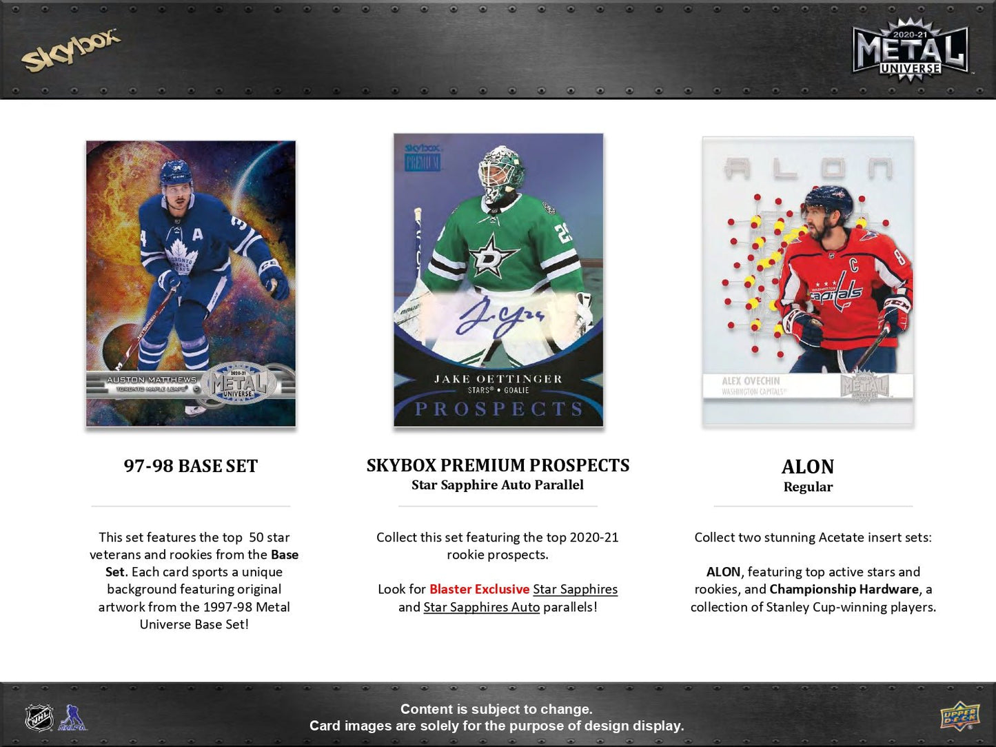 2020 - 21 Upper Deck Skybox Metal Universe Hockey Blaster Box 053334958011 at King Card Canada