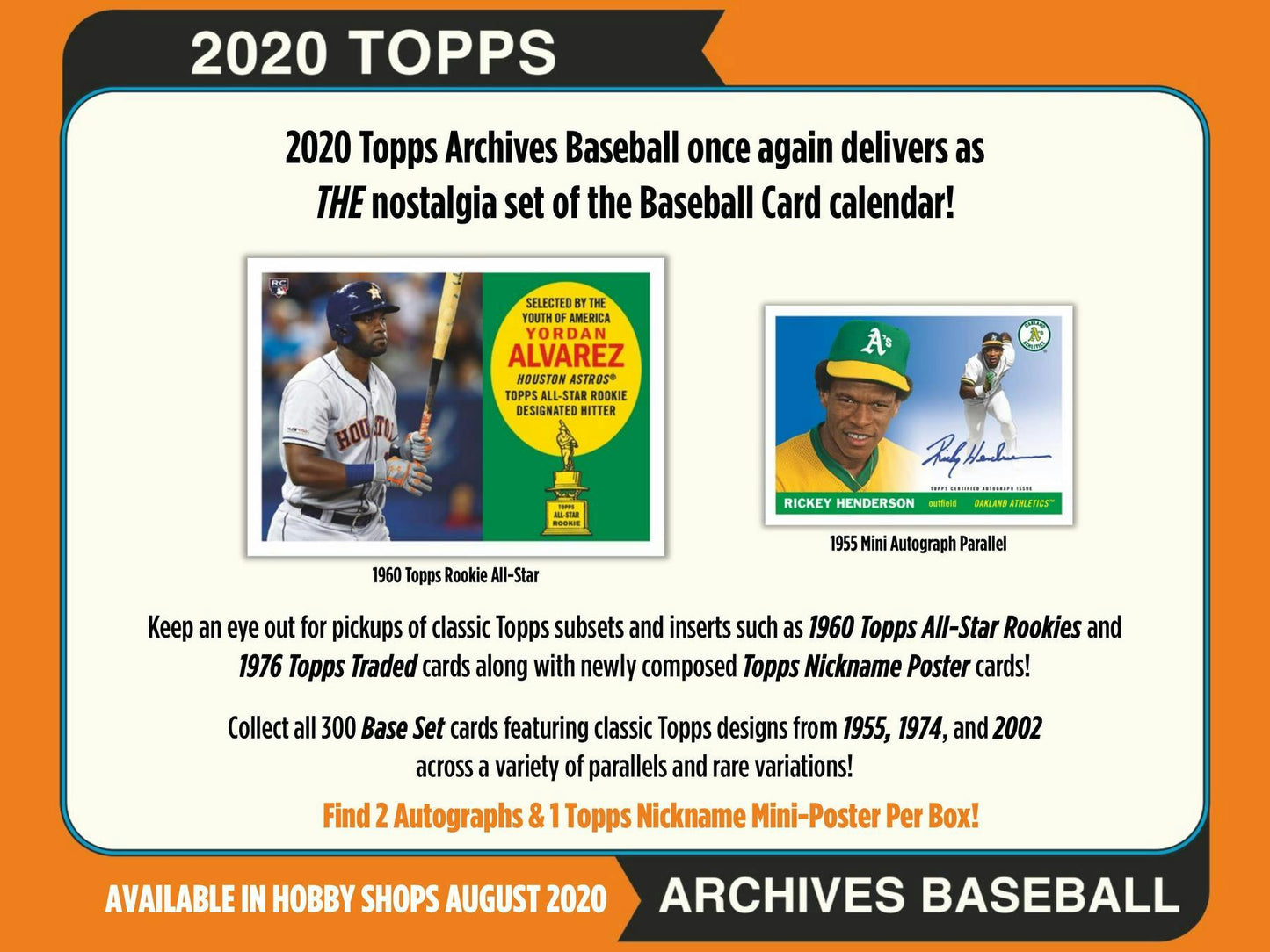 2020 Topps Archives Baseball Hobby Box 887521091553 at King Card Canada