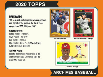 2020 Topps Archives Baseball Hobby Box 887521091553 at King Card Canada