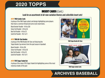 2020 Topps Archives Baseball Hobby Box 887521091553 at King Card Canada