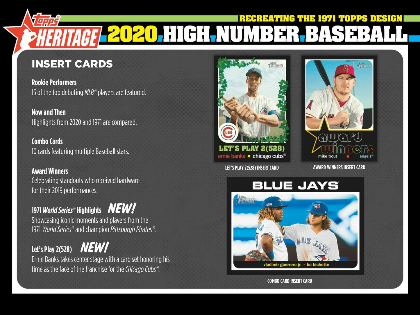 2020 Topps Heritage High Number Baseball Hobby Box 887521092727 at King Card Canada
