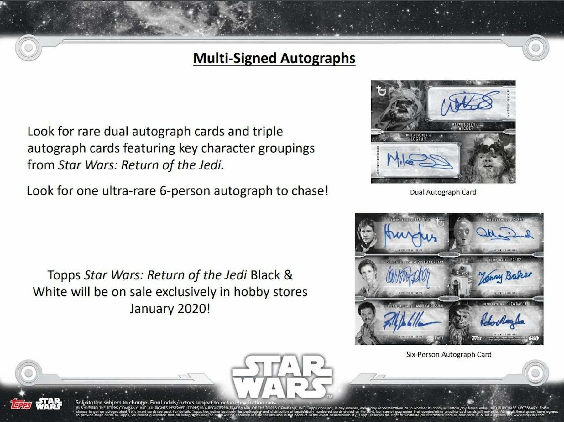 2020 Topps Star Wars: Return of the Jedi Black & White Hobby Box 887521086900 at King Card Canada