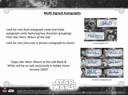 2020 Topps Star Wars: Return of the Jedi Black & White Hobby Box 887521086900 at King Card Canada