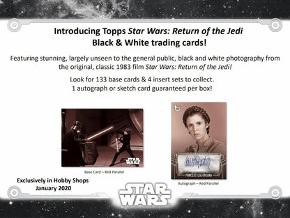 2020 Topps Star Wars: Return of the Jedi Black & White Hobby Box 887521086900 at King Card Canada