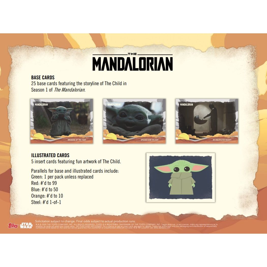 2020 Topps Star Wars The Mandalorian: Journey of the Child Blaster Box 887521092581 - King Card Canada