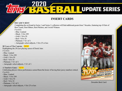 2020 Topps Update Series Baseball Retail Box 887521093069 at King Card Canada
