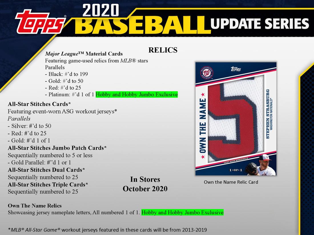 2020 Topps Update Series Baseball Retail Box 887521093069 at King Card Canada