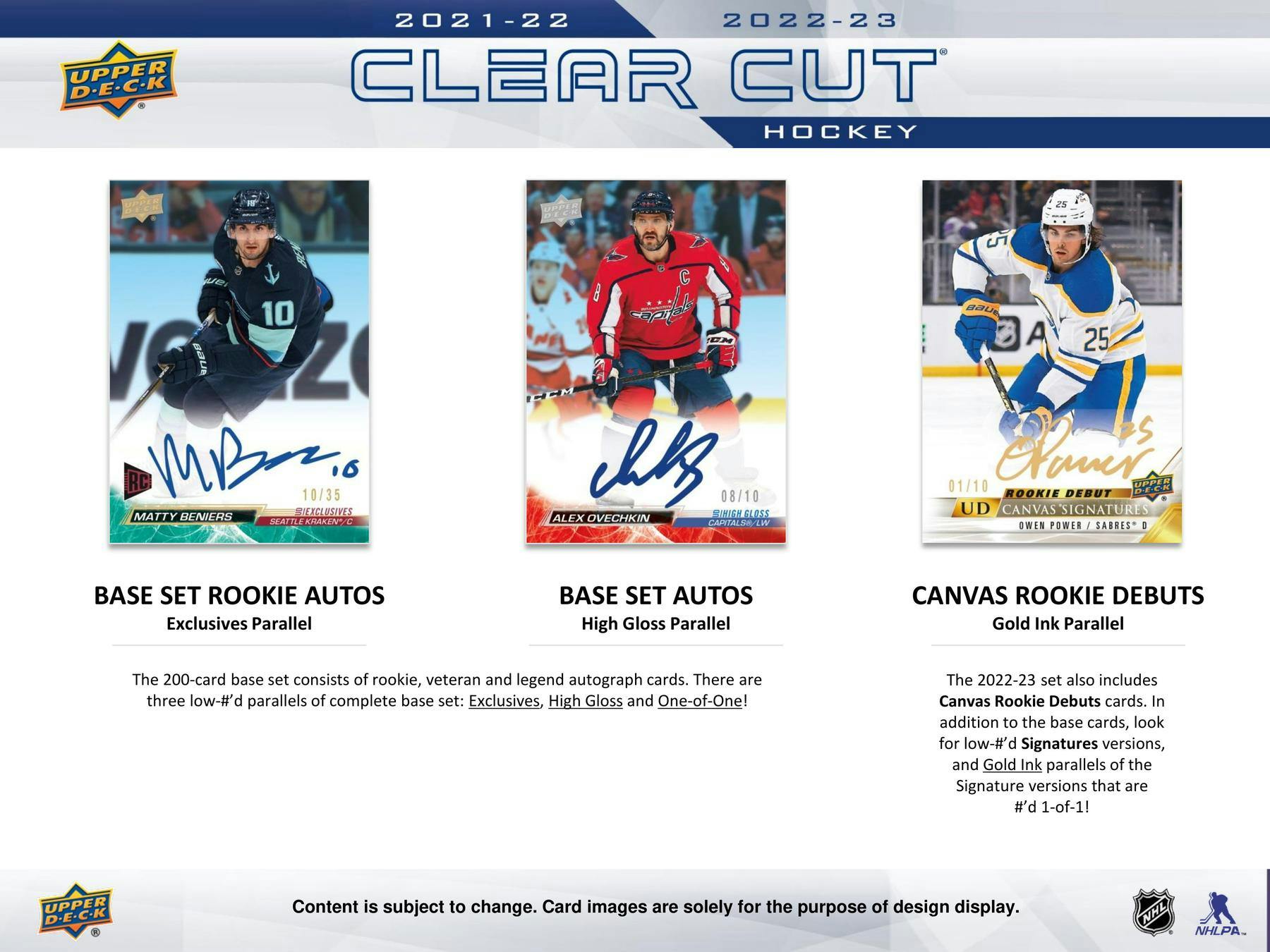 2021 - 22 & 2022 - 23 Upper Deck Clear Cut Hockey Hobby Box 053334123006 at King Card Canada