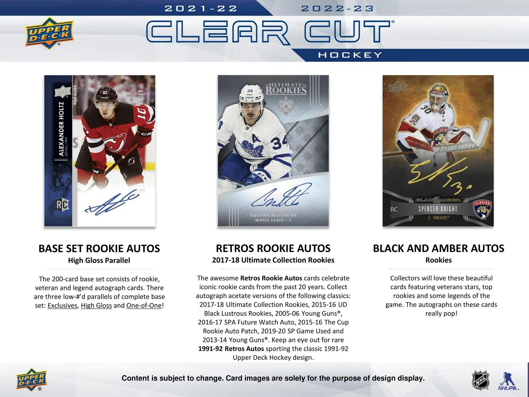 2021 - 22 & 2022 - 23 Upper Deck Clear Cut Hockey Hobby Box 053334123006 at King Card Canada