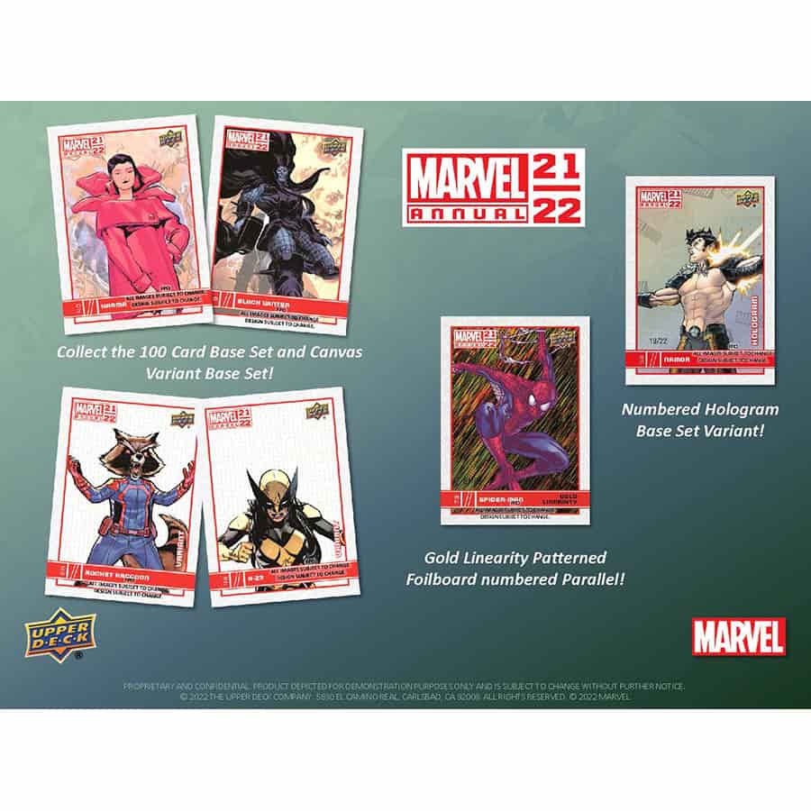 2021 - 22 Upper Deck Marvel Annual Trading Cards Hobby Box 053334981798 at King Card Canada