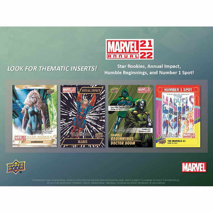 2021 - 22 Upper Deck Marvel Annual Trading Cards Hobby Box 053334981798 at King Card Canada