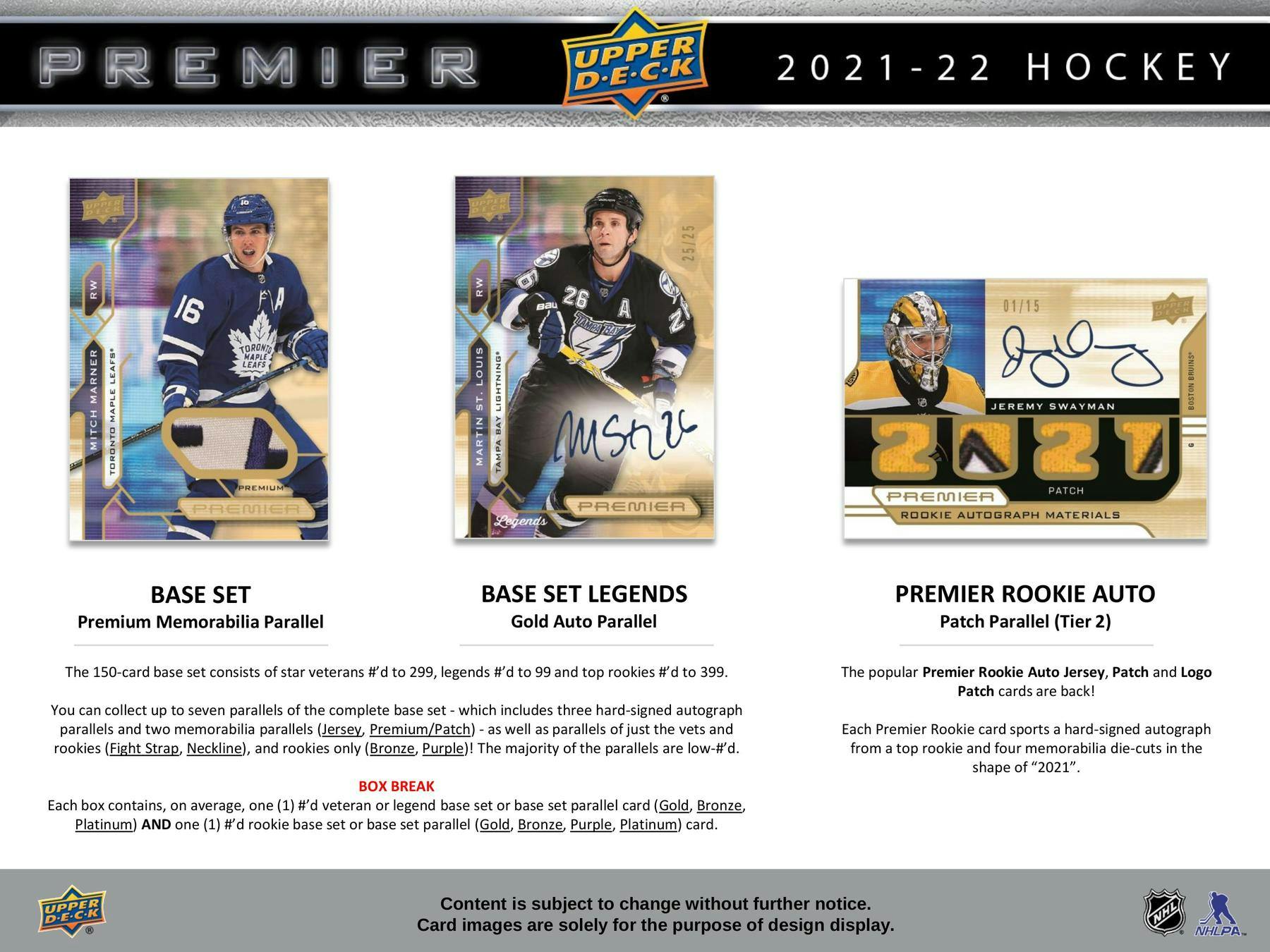 2021 - 22 Upper Deck Premier Hockey Hobby Box 053334991889 at King Card Canada