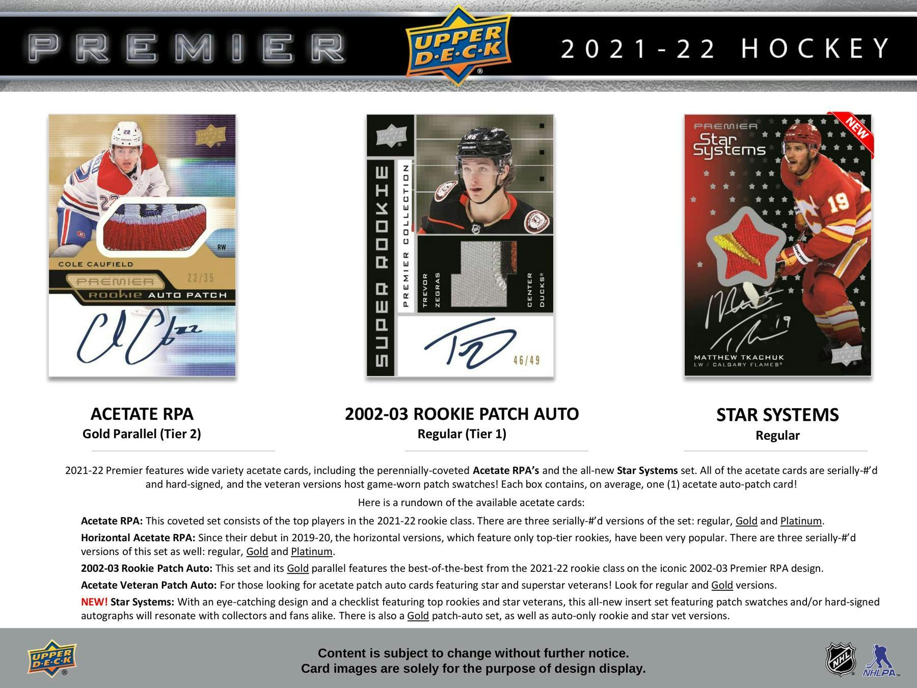 2021 - 22 Upper Deck Premier Hockey Hobby Box 053334991889 at King Card Canada