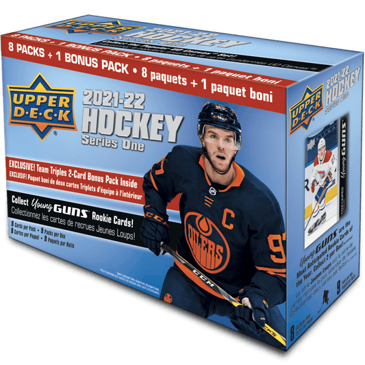 2021 - 22 Upper Deck Series 1 Hockey Triples Blaster Box 053334968416 at King Card Canada