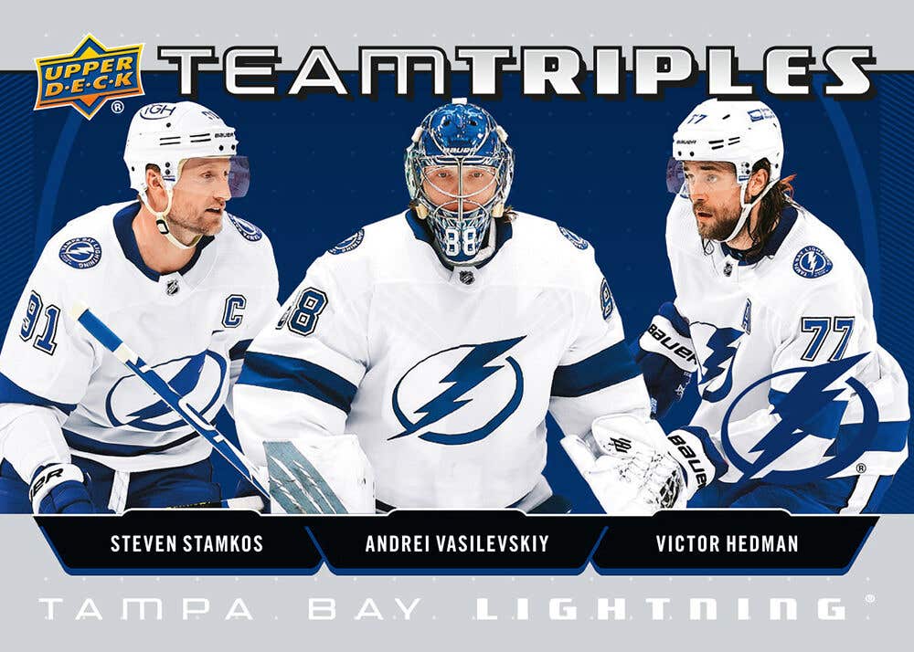 2021 - 22 Upper Deck Series 1 Hockey Triples Blaster Box 053334968416 at King Card Canada