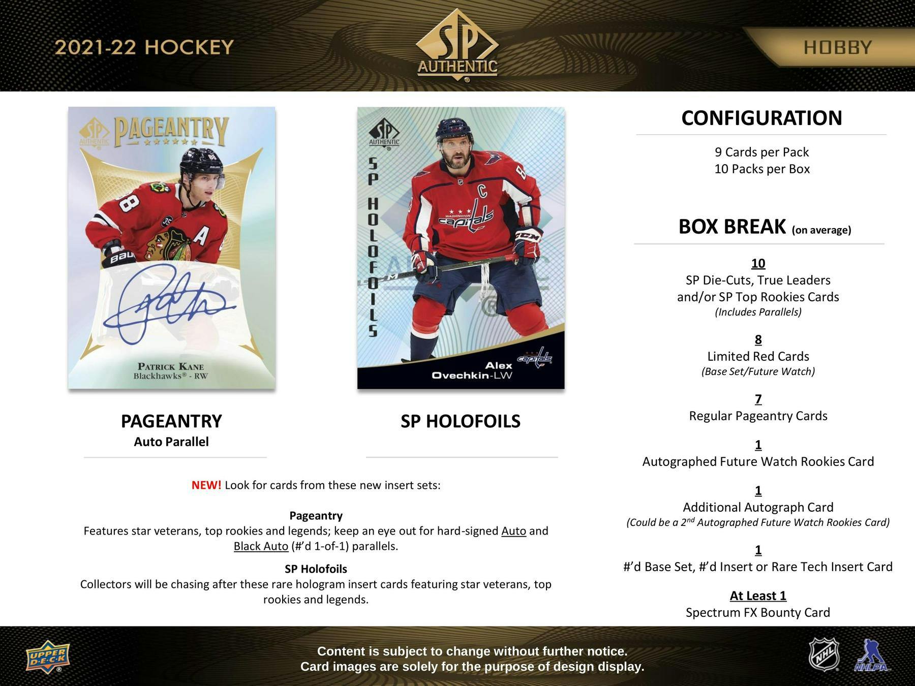 2021 - 22 Upper Deck SP Authentic Hockey Hobby Box 053334984218 at King Card Canada