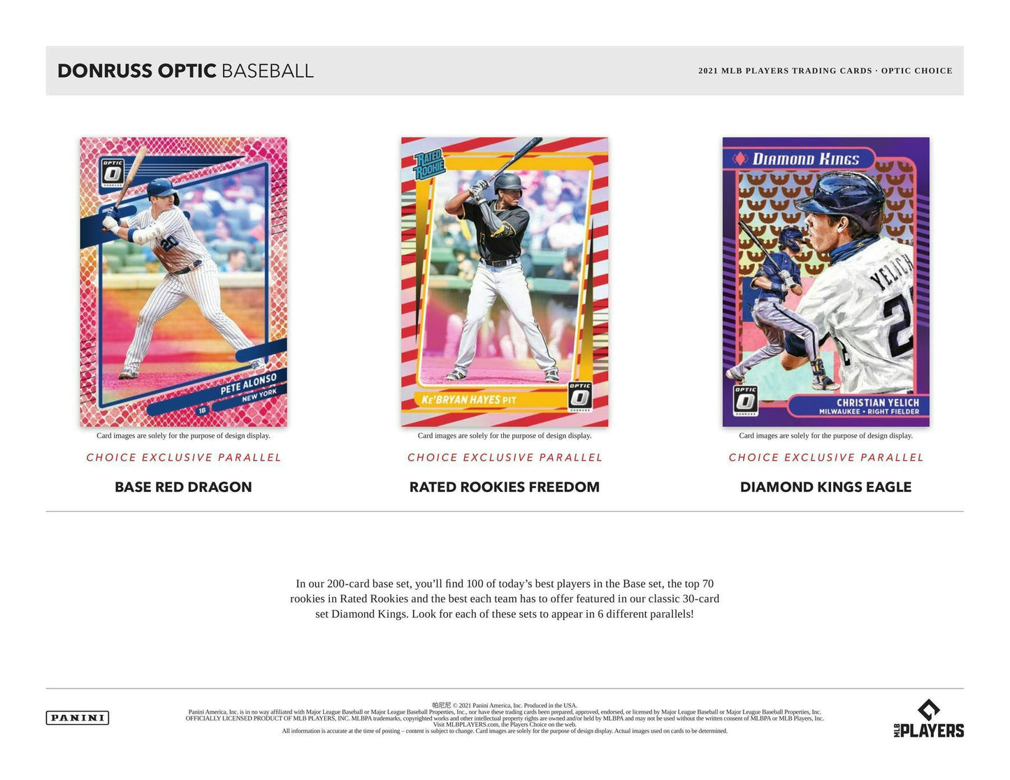 2021 Panini Donruss Optic Choice Baseball Hobby Box 613297970453 at King Card Canada