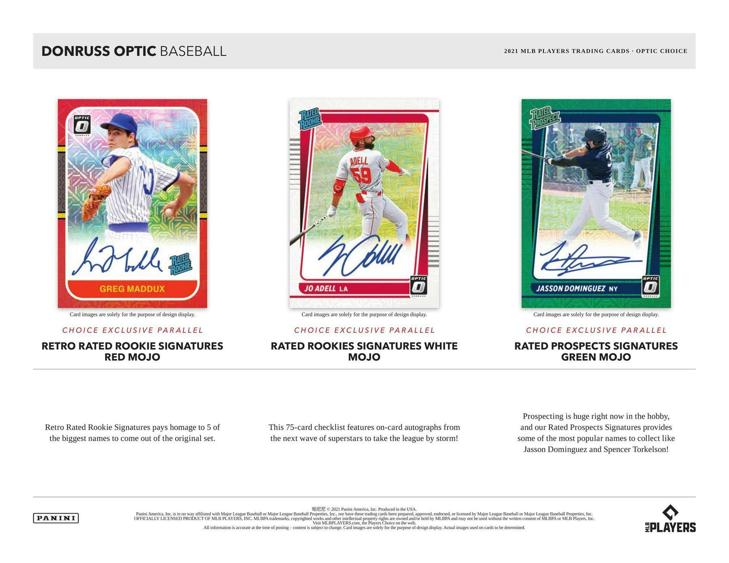2021 Panini Donruss Optic Choice Baseball Hobby Box 613297970453 at King Card Canada