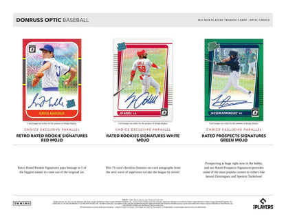 2021 Panini Donruss Optic Choice Baseball Hobby Box 613297970453 at King Card Canada