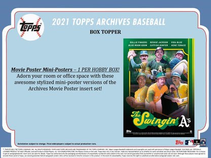 2021 Topps Archives Baseball Hobby Box 887521102013 at King Card Canada