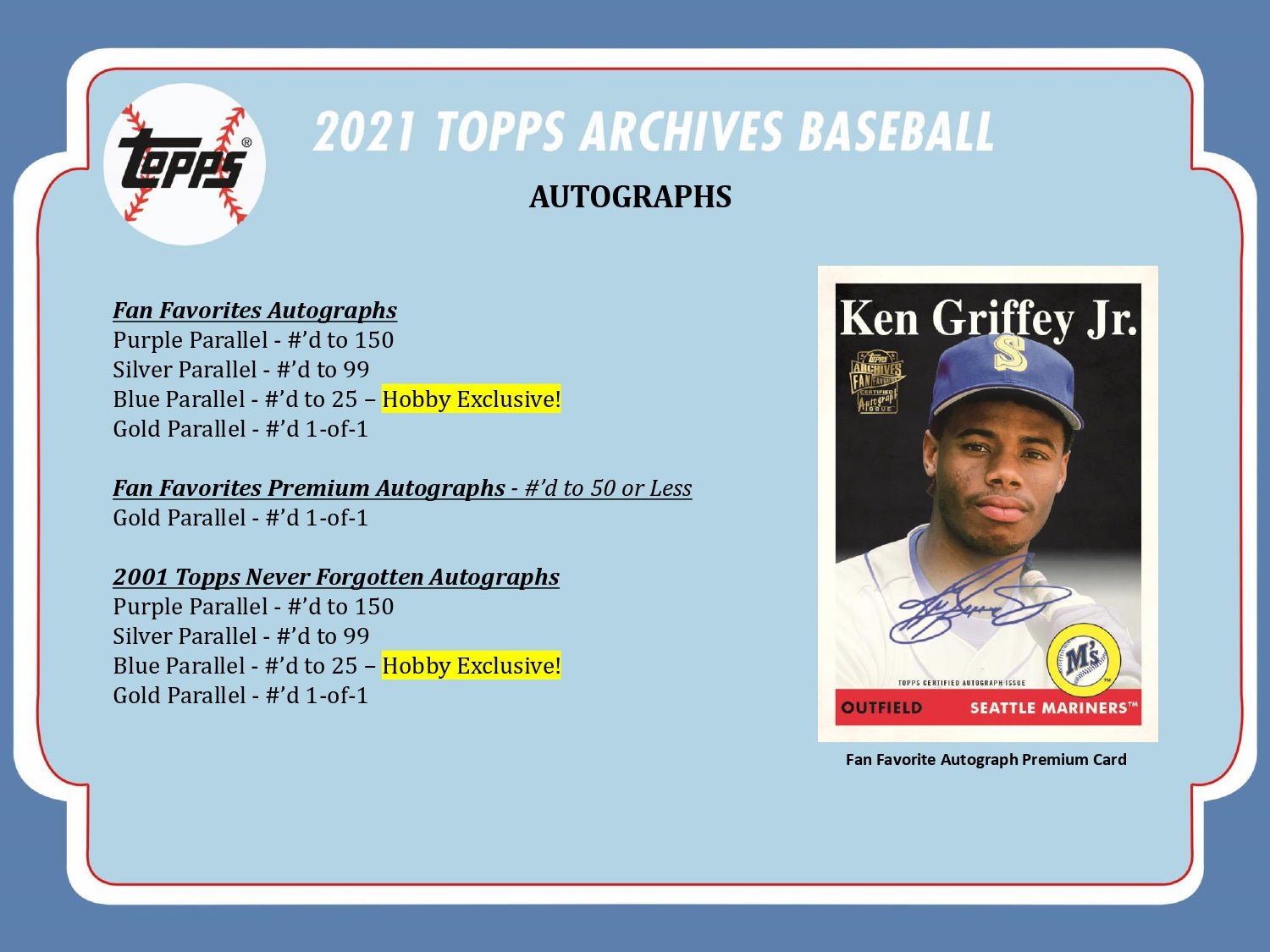 2021 Topps Archives Baseball Hobby Box 887521102013 at King Card Canada