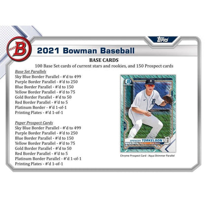 2021 Topps Bowman Baseball Hobby HTA Jumbo Box 887521097524 at King Card Canada