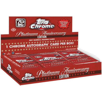 2021 Topps Chrome Platinum Anniversary Baseball Hobby Box 887521097975 at King Card Canada