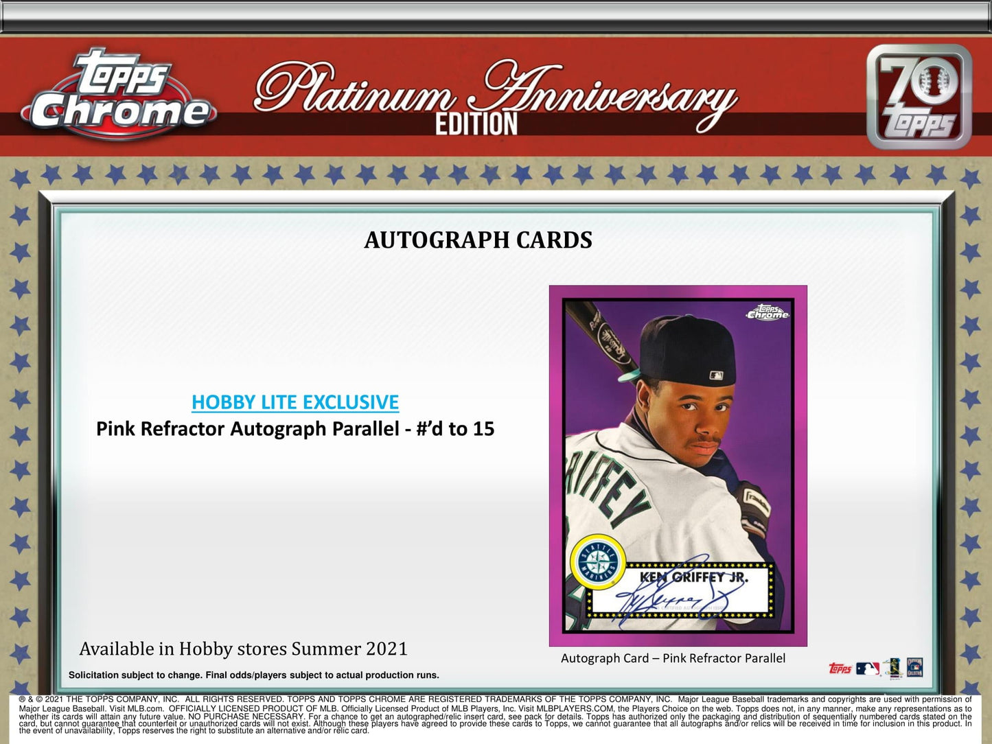 2021 Topps Chrome Platinum Anniversary Baseball Hobby Lite Box 887521104901 at King Card Canada