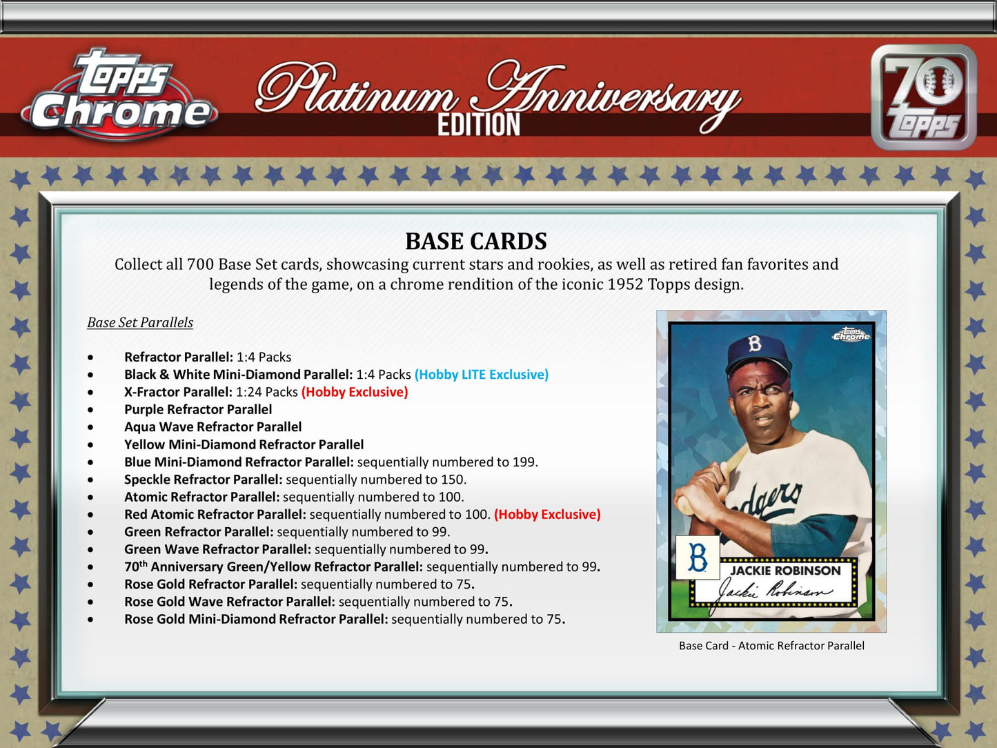 2021 Topps Chrome Platinum Anniversary Baseball Hobby Lite Box 887521104901 at King Card Canada