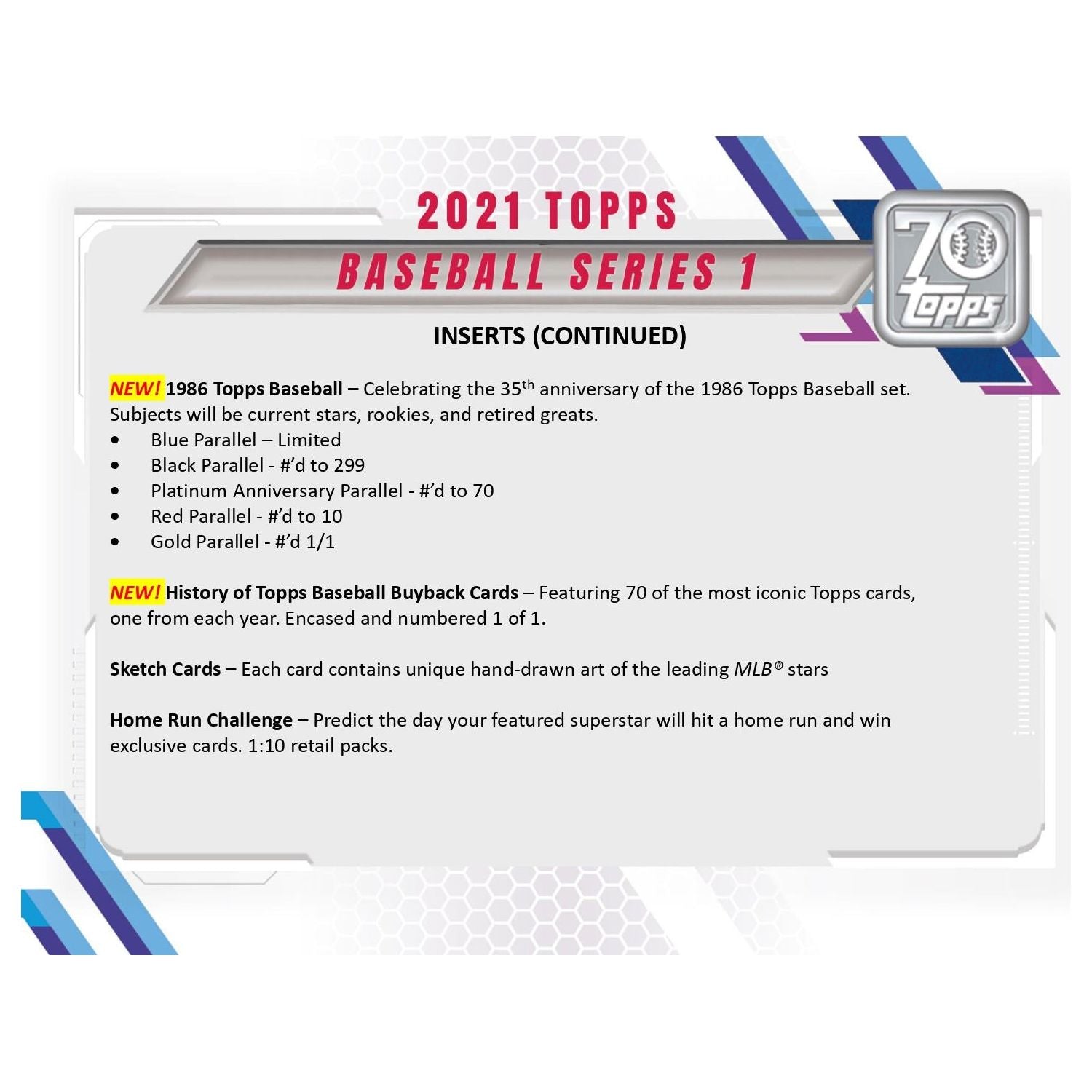 2021 Topps Series 1 Baseball Retail Pack 887521095452 at King Card Canada