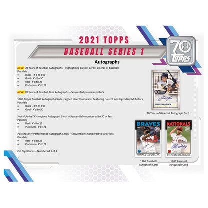 2021 Topps Series 1 Baseball Retail Pack 887521095452 at King Card Canada