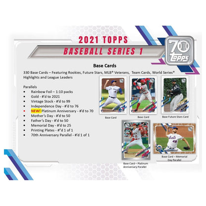 2021 Topps Series 1 Baseball Retail Pack 887521095452 at King Card Canada