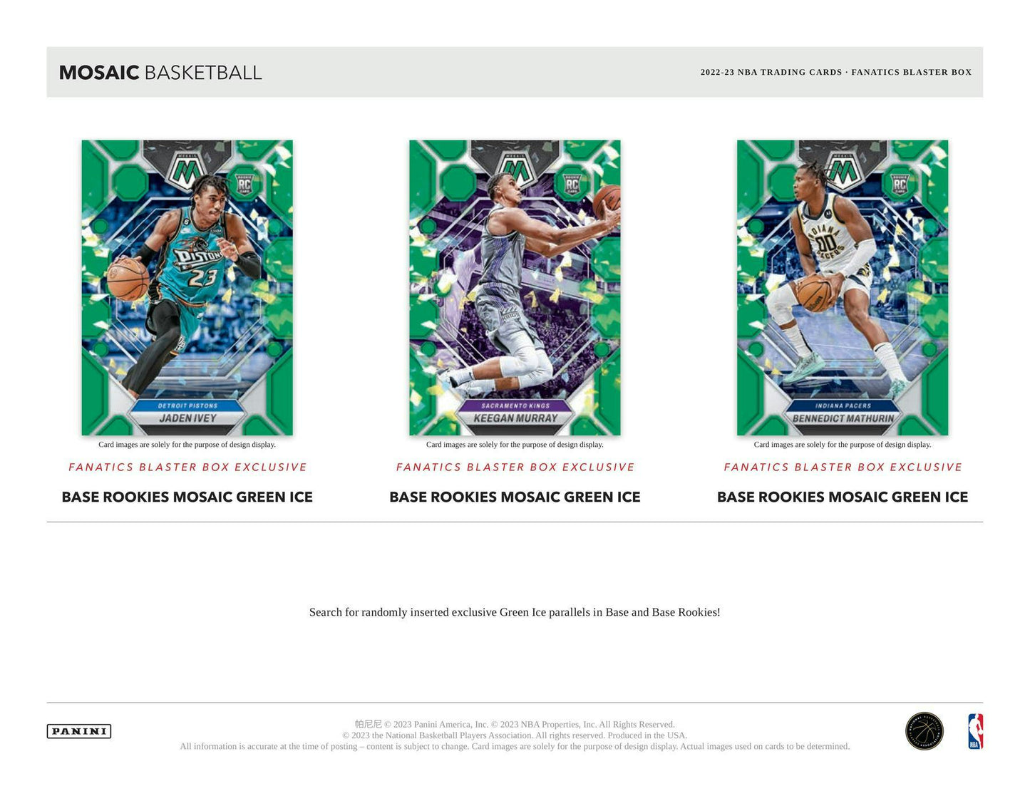 2022 - 23 Panini Mosaic Basketball Blaster Box 746134147227 - King Card Canada