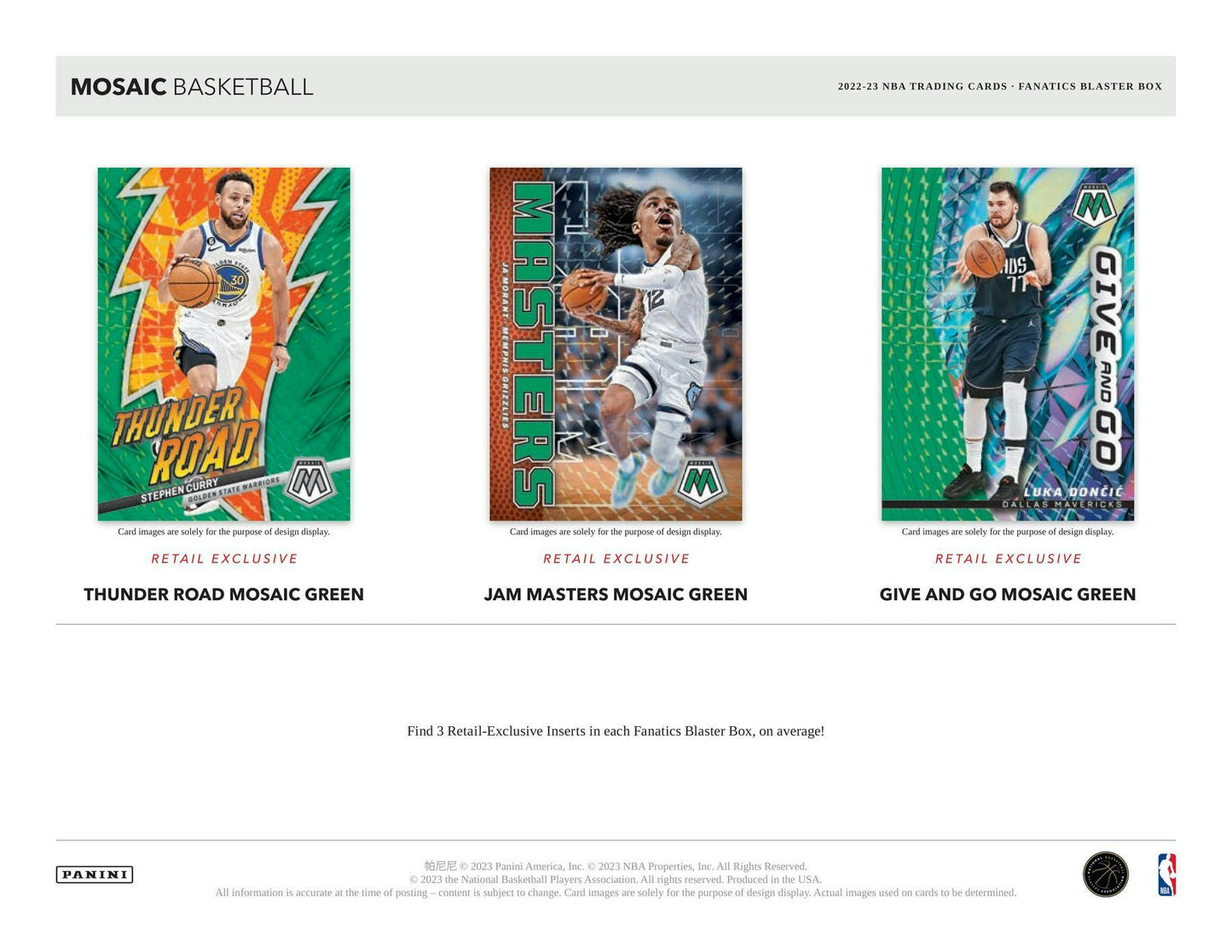 2022 - 23 Panini Mosaic Basketball Blaster Box 746134147227 - King Card Canada