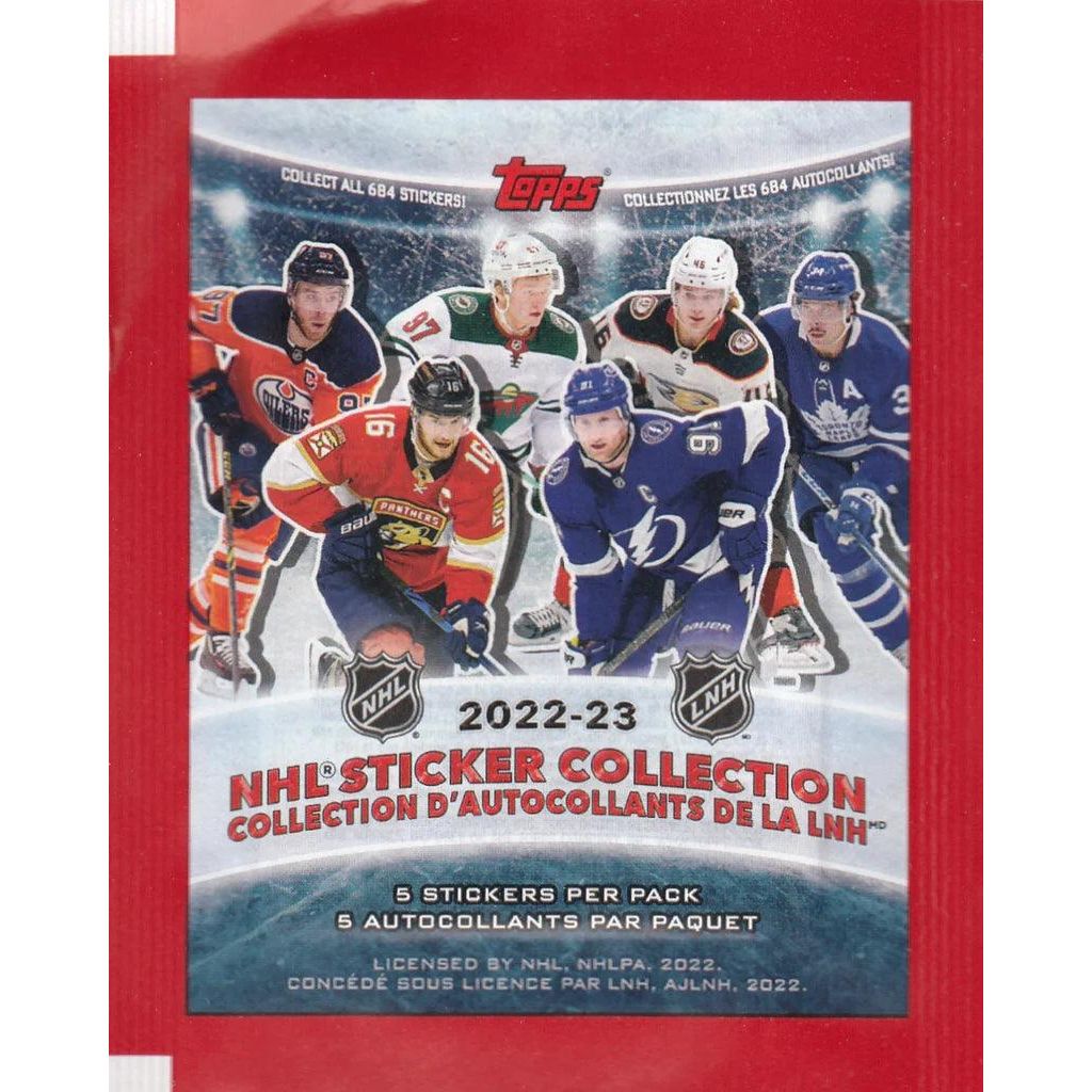 2022 - 23 Topps NHL Hockey Sticker Collection Pack 887521111985 at King Card Canada