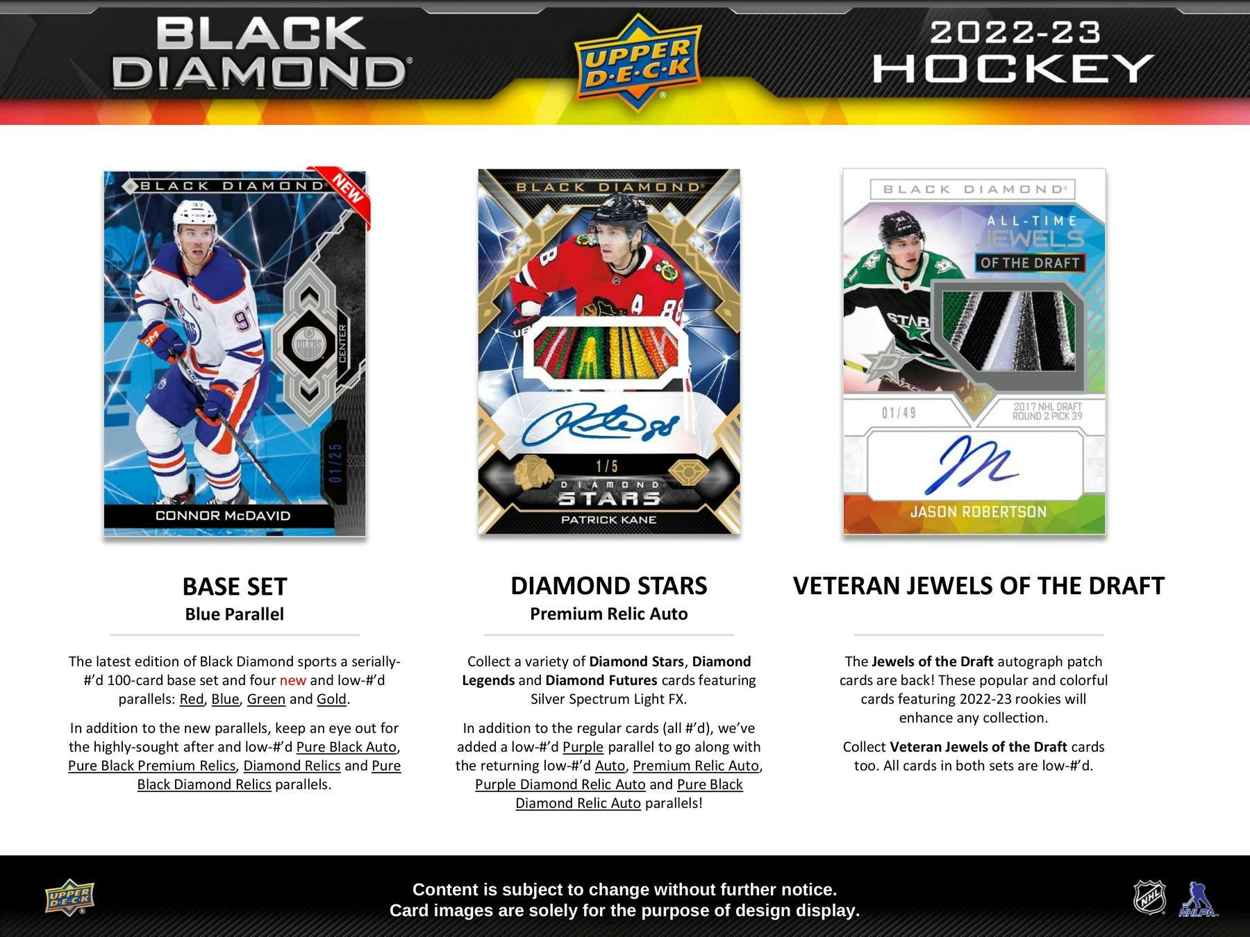 2022 - 23 Upper Deck Black Diamond Hockey Hobby Box 053334104777 at King Card Canada