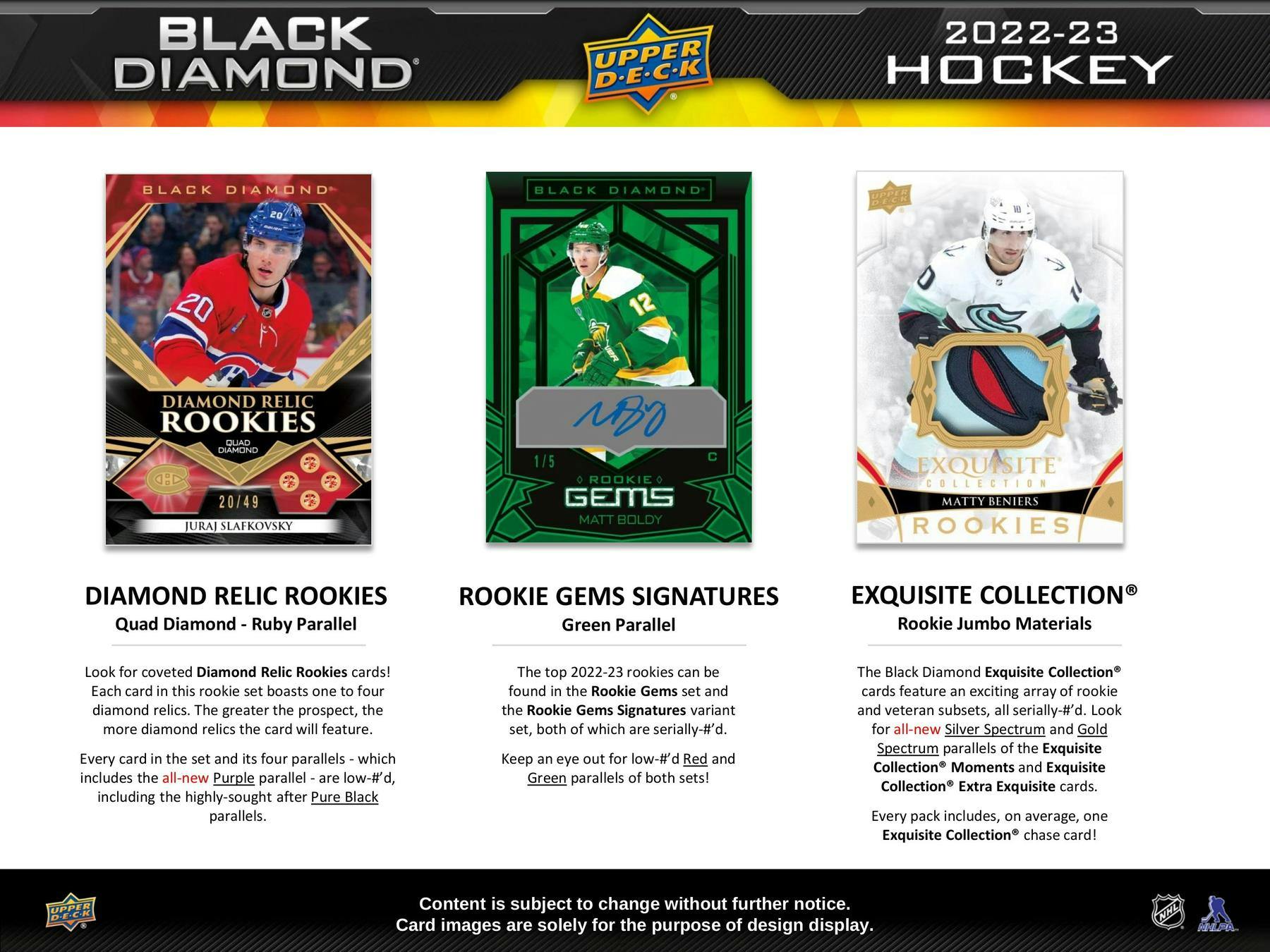 2022 - 23 Upper Deck Black Diamond Hockey Hobby Box 053334104777 at King Card Canada