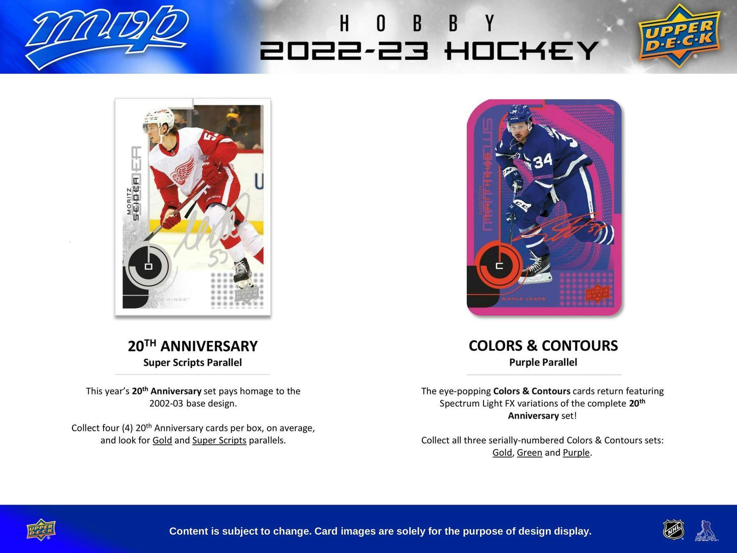 2022 - 23 Upper Deck MVP Hockey Hobby Box 053334995610 at King Card Canada