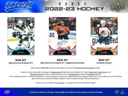 2022 - 23 Upper Deck MVP Hockey Hobby Box 053334995610 at King Card Canada