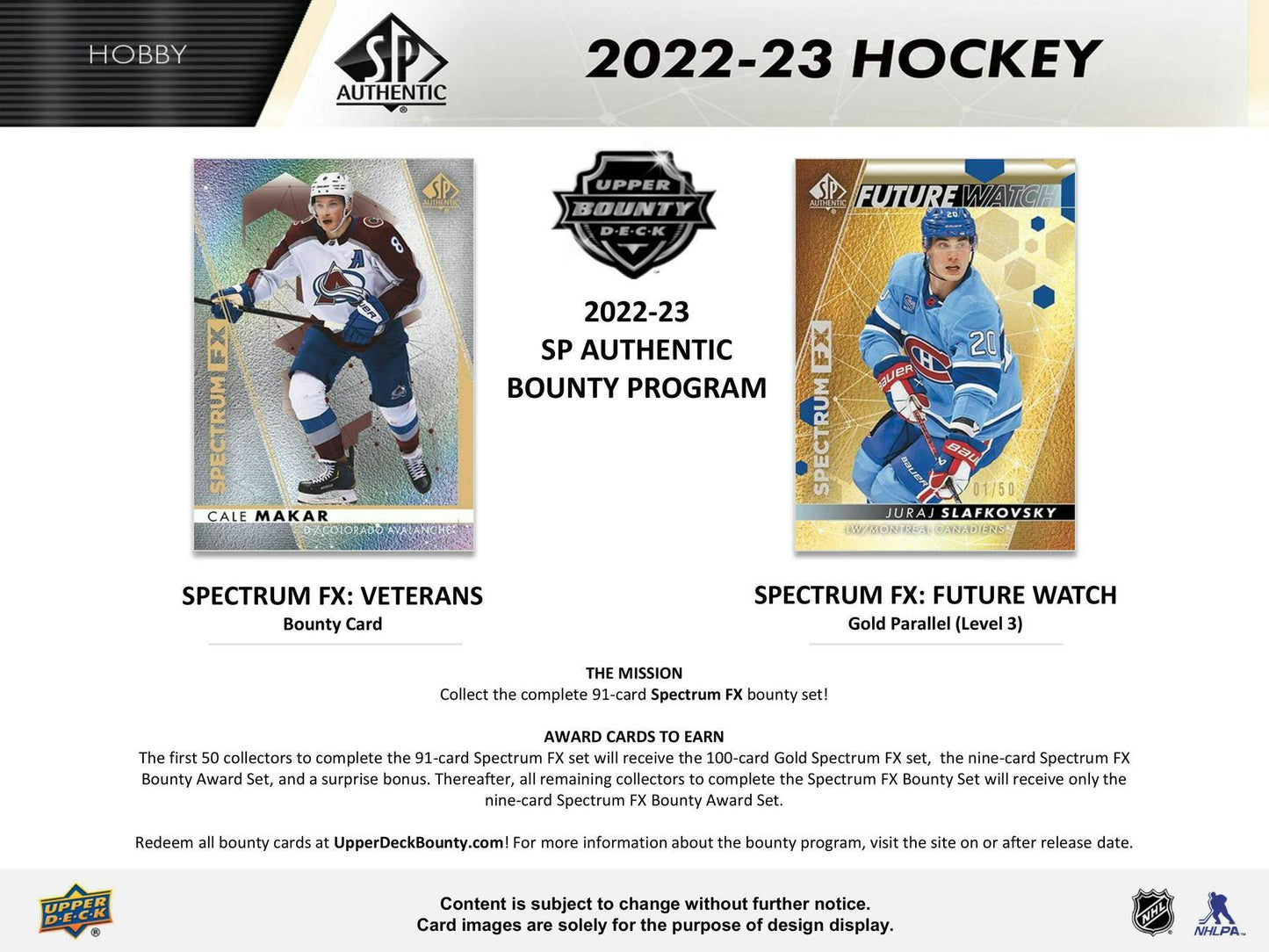2022 - 23 Upper Deck SP Authentic Hockey Hobby Box 053334121750 at King Card Canada