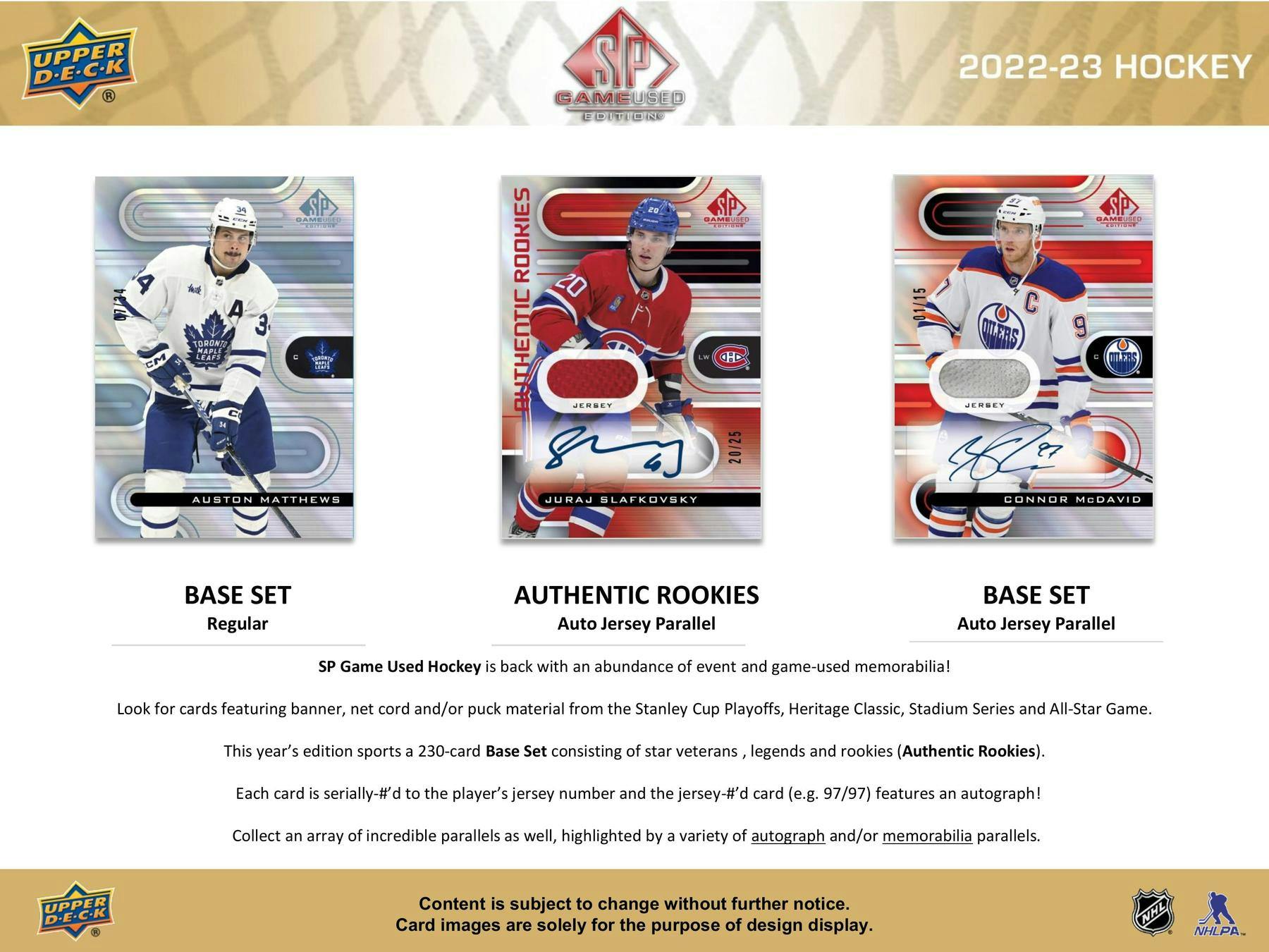 2022 - 23 Upper Deck SP Game Used Edition Hockey Hobby Box 053334118996 at King Card Canada