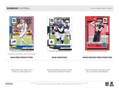 2022 Panini Donruss Football Blaster Box 613297999249 at King Card Canada