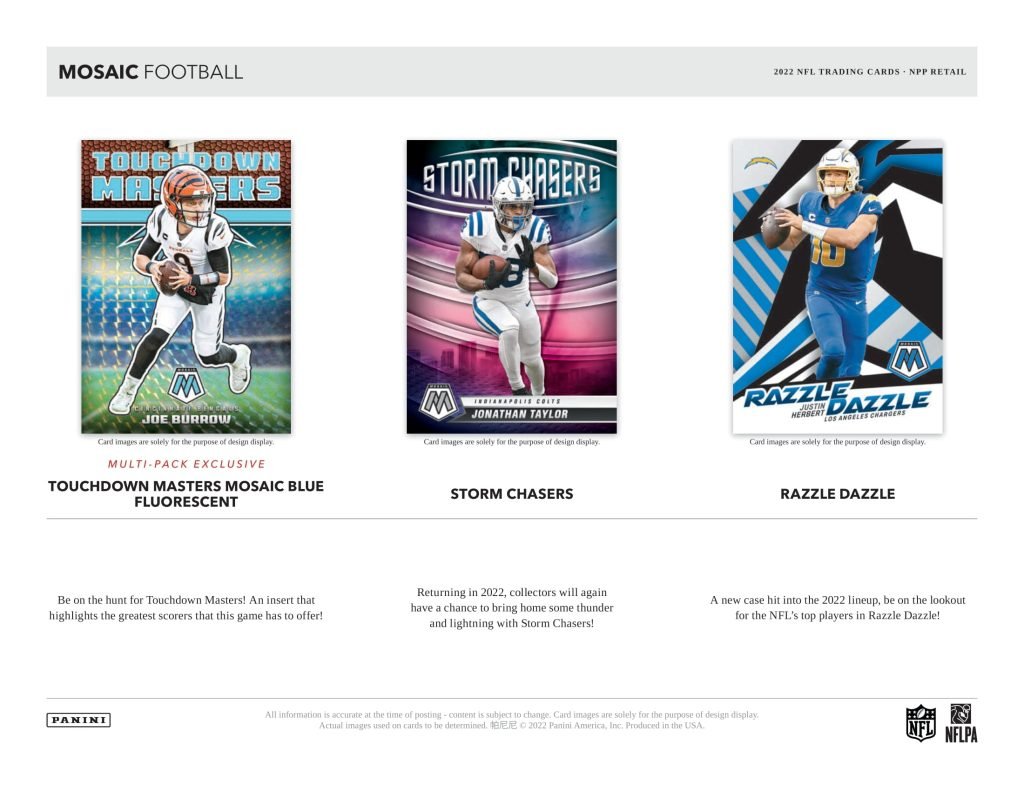 2022 Panini Mosaic Football Blaster Box 613297999850 at King Card Canada